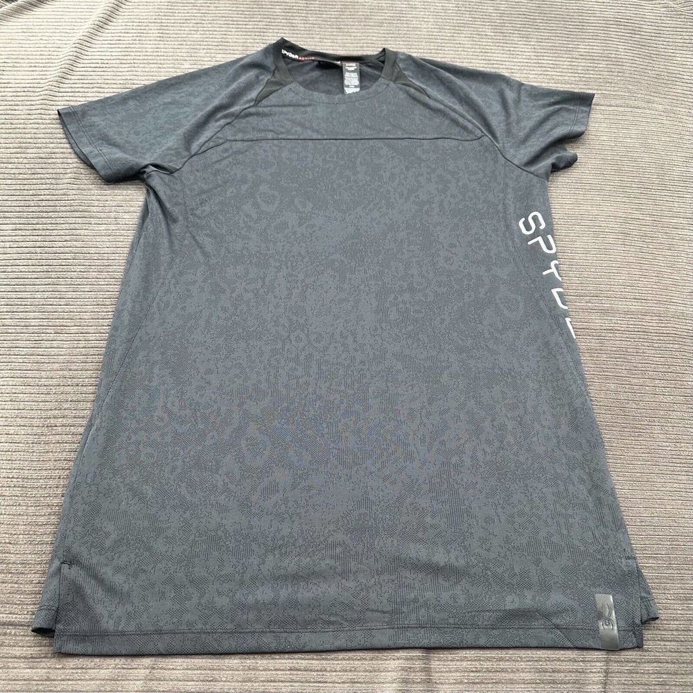 Spyder Crew Shirt Men XL X-Large Gray Raglan Quick Dry Gym Workout Training.